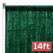Premade Velvet Backdrop Curtain 14ft Long x 52in Wide in Emerald Green