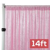 Premade Velvet Backdrop Curtain 14ft Long x 52in Wide in Pink