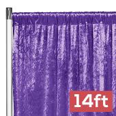 Premade Velvet Backdrop Curtain 14ft Long x 52in Wide in Purple