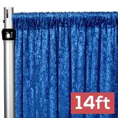 Premade Velvet Backdrop Curtain 14ft Long x 52in Wide in Royal Blue