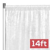 Premade Velvet Backdrop Curtain 14ft Long x 52in Wide in White