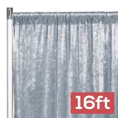 Premade Velvet Backdrop Curtain 16ft Long x 52in Wide in Dusty Blue