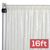 Premade Velvet Backdrop Curtain 16ft Long x 52in Wide in Ivory
