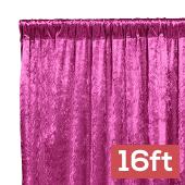 Premade Velvet Backdrop Curtain 16ft Long x 52in Wide in Magenta