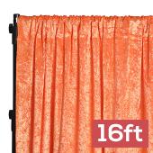 Premade Velvet Backdrop Curtain 16ft Long x 52in Wide in Orange