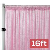 Premade Velvet Backdrop Curtain 16ft Long x 52in Wide in Pink