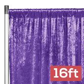 Premade Velvet Backdrop Curtain 16ft Long x 52in Wide in Purple