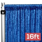 Premade Velvet Backdrop Curtain 16ft Long x 52in Wide in Royal Blue
