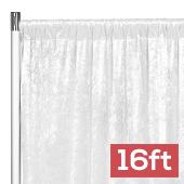 Premade Velvet Backdrop Curtain 16ft Long x 52in Wide in White