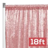 Premade Velvet Backdrop Curtain 18ft Long x 52in Wide in Dusty Rose/Mauve