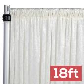 Premade Velvet Backdrop Curtain 18ft Long x 52in Wide in Ivory