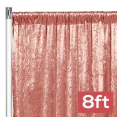 Premade Velvet Backdrop Curtain Panel - 8ft Long x 52in Wide - Cinnamon Rose