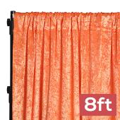 Premade Velvet Backdrop Curtain 8ft Long x 52in Wide in Orange