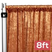 Premade Velvet Backdrop Curtain 8ft Long x 52in Wide in Rust
