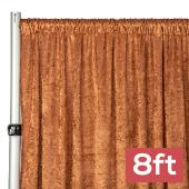 Premade Velvet Backdrop Curtain 8ft Long x 52in Wide in Terracotta