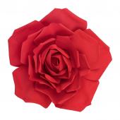 16" Foam Rose for Wall Decor, Backdrops and More - Red