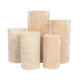 Velvet Covers for Metal Cylinder Pedestal Stands 5 pcs/set - Champagne