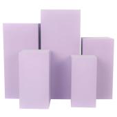 Spandex Covers for Square Metal Pillar Pedestal Stands 5 pcs/set - Lavender
