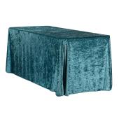 Velvet 90"x156" Rectangular Tablecloth - Dark Turquoise