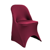 200 GSM Grade A Quality Folding Chair Cover By Eastern Mills - Spandex/Lycra - Burgundy