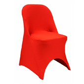 200 GSM Grade A Quality Folding Chair Cover By Eastern Mills - Spandex/Lycra - Red
