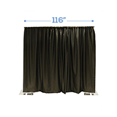 *IFR* 116" Wide Blackout NightScape Drape Panel w/ Sewn Rod Pocket (IFR) - Black