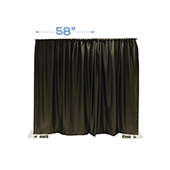*IFR* 58" Wide Blackout NightScape Drape Panel w/ Sewn Rod Pocket (IFR) - Black