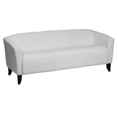 UltraLounge™ Fixed Cushion Leather Sofa - White