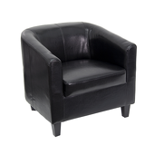 UltraLounge™ Leather Office Guest Chair - Black