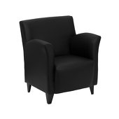 UltraLounge™ Conventional Leather Reception Chair - Black