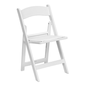 FirmFold™ Resin Folding Chair w/ Vinyl Padded Seat - 1000 lb Capacity - White