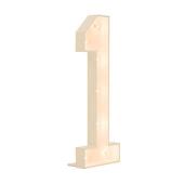 Wood Marquee Number "1"