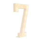 Wood Marquee Number "7"