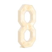 Wood Marquee Number "8"