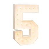 Wood Marquee - BOLD FONT - Number "5" - 4ft Tall