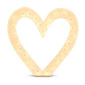 Wood Marquee - BOLD FONT - "Heart Symbol" - 4ft Tall