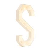 Wood Marquee Letter "S"