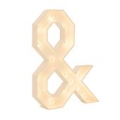 Wood Marquee Sign "&"
