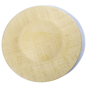 DecoStar™ Gold Glass Round Charger Plate 12.6" - 4 Pack