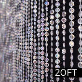 DecoStar™ 20ft. Jewel Crystal Iridescent Diamond Cut Curtain