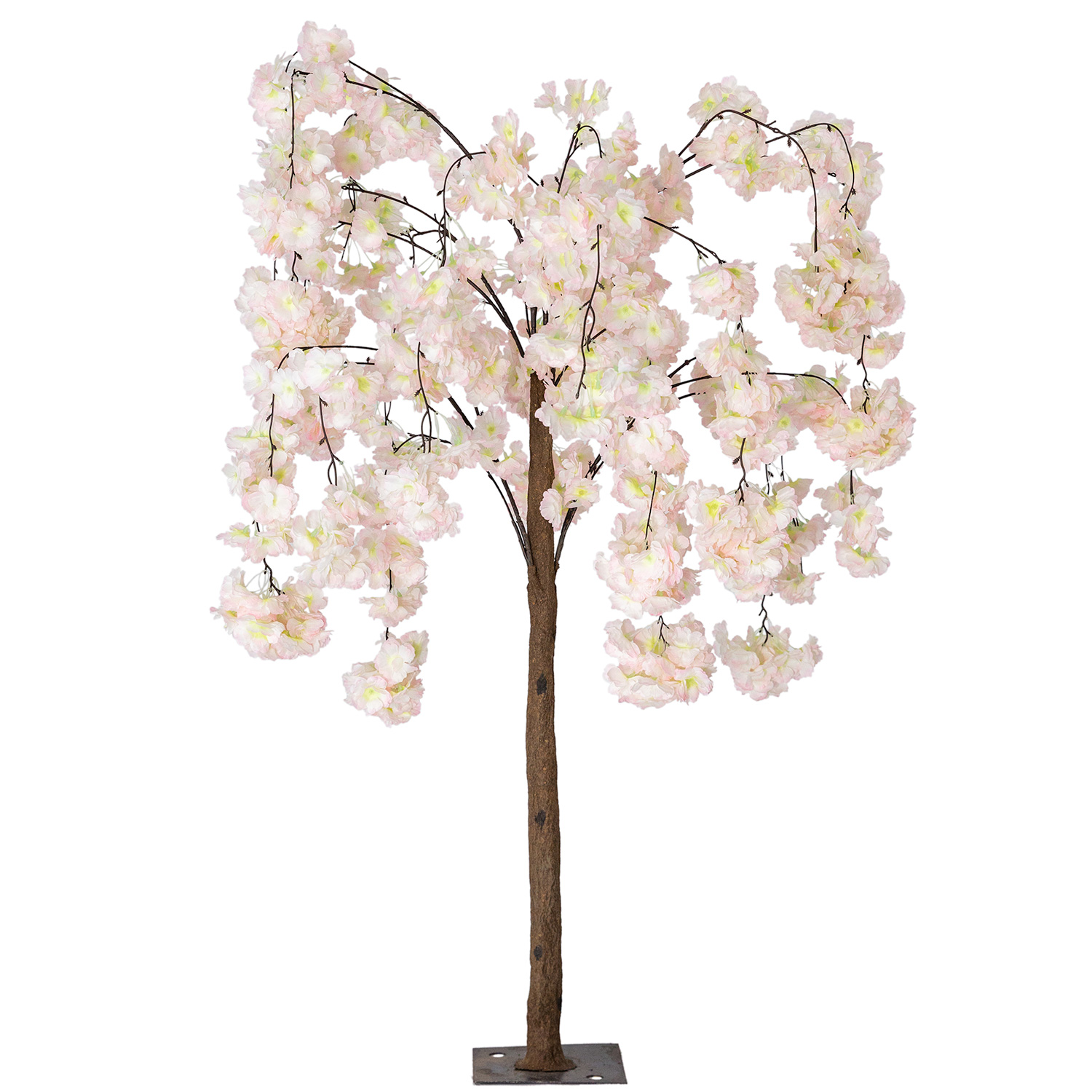52 (4.3FT) Tall Fake Wisteria Bloom Tabletop Centerpieces Tree -  Blush/Light Pink