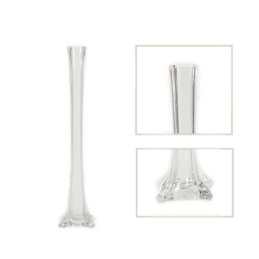 Decostar™ Glass Eiffel Tower Vase 16 - 24 Pieces