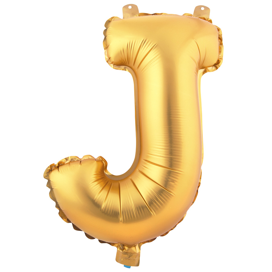 16 Foil Balloon, Gold Letter A