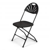 Feather XT™ Plastic Folding Chair (Round Top) - 440 lb Capacity - Black