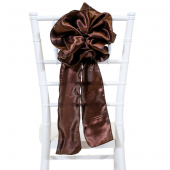 DecoStar™ 9" Satin Flower Chair Accent - Brown