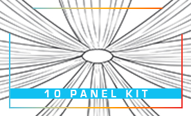 10-Panel Starburst Ceiling Draping Kit