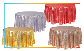 108\" Round Sequin Tablecloth