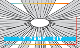 12-Panel Starburst Ceiling Draping Kit