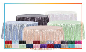 120\" Round Sequin Tablecloth