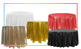 120\" Round Sequin Tablecloth